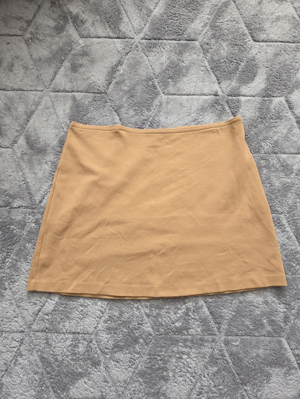 Everlane Classic A-Line Mini Skirt in Camel Busniess Casual Office Minimalist XL